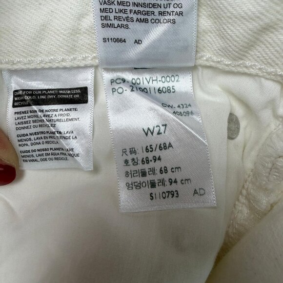 Levi’s Premium White Denim Midi Skirt W27 (Women’s 4) High Rise NWT - Picture 15 of 16